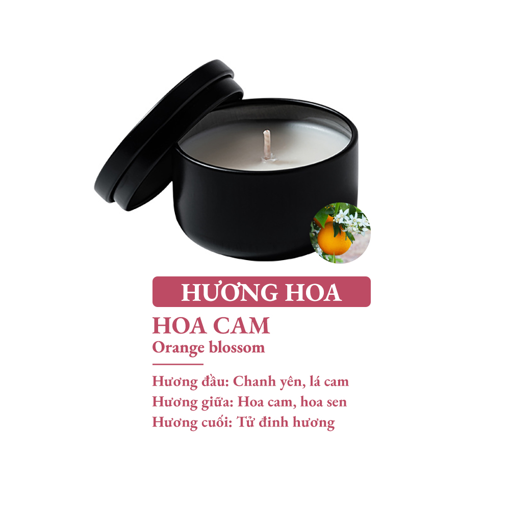 Nến thơm tealight mini BYME cao cấp 50G sáp đậu nành organic decor trang trí nhà cửa tạo hương thơm khử mùi làm quà