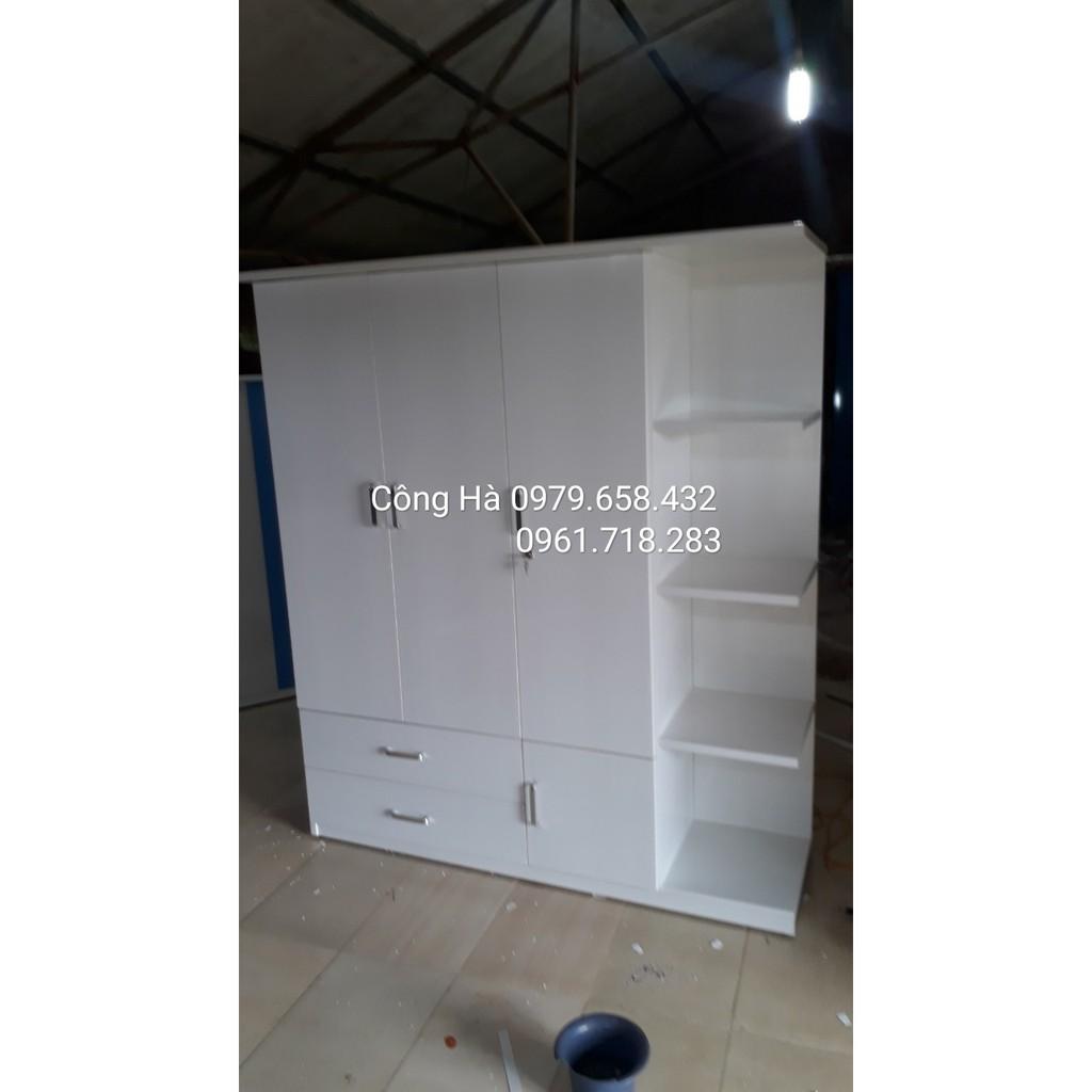 Tủ Nhựa Đài Loan 4 Cánh Kèm Kệ Trang Trí