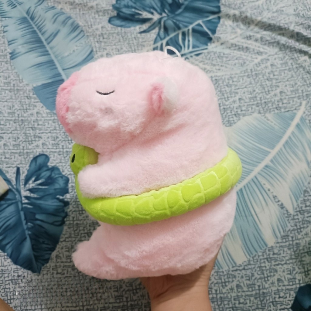 Thú nhồi bông Capybara đeo phao đi biển cute - Size 22cm - Quà tặng chuột lang đeo phao có thể cởi ra được