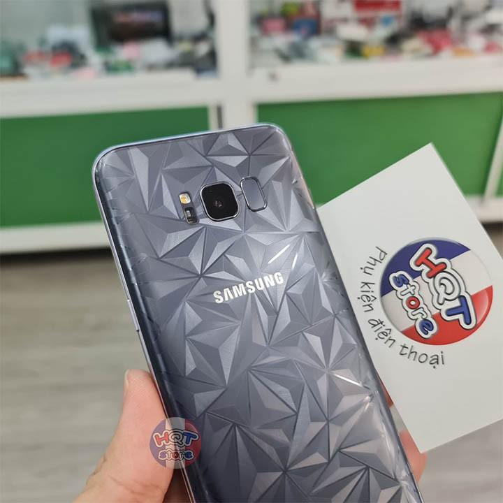 Miếng dán mặt lưng 3D vân kim cương dành cho S8 Plus / S8