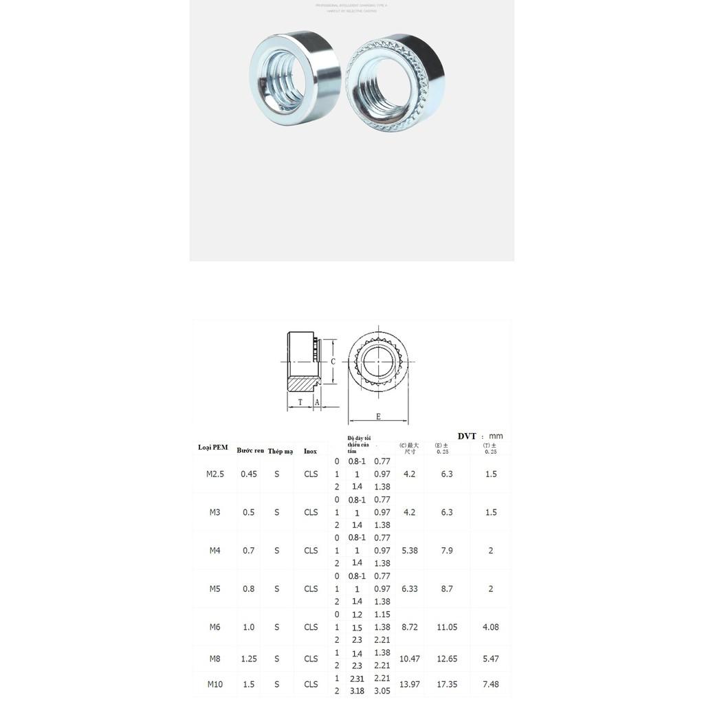 Combo 100c PEM M8-1 M8-2 ,tán dập M8-1, M8-2