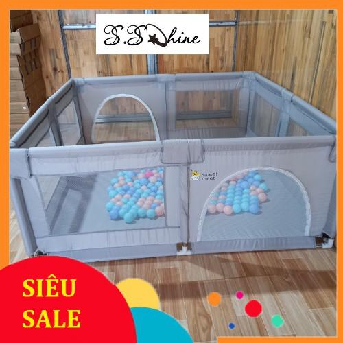 Quây cũi nhà bóng MOMMYKIDS MINH CHÂU Cho bé chống va đập,khung hợp kim chắc chắn 1M5 X 1M5 và 1m2 x 1m8