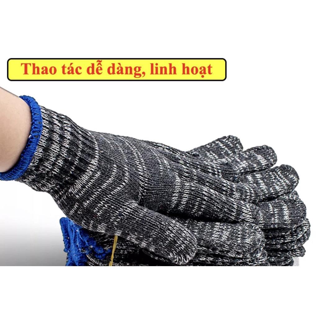 COMBO 10 ĐÔI GĂNG TAY BẢO HỘ SỢI LEN 80G BẢO VỆ TAY CHỐNG TRƠN TRƯỢT , BẢO ĐẢM GIAO ĐÚNG GAM