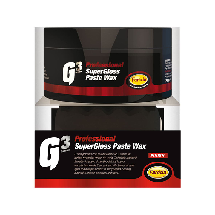 Wax bảo vệ và tạo độ bóng Farécla cao cấp G3 Pro Supergloss Paste Wax dung tích 200ml