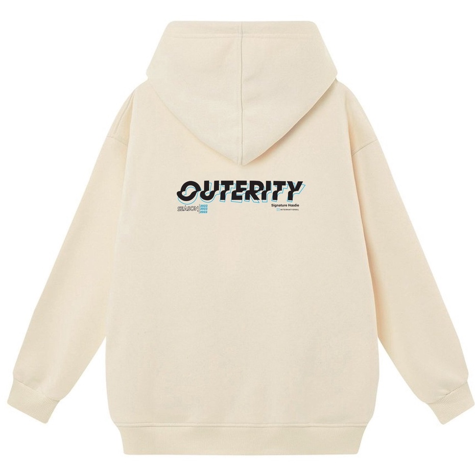 Áo khoác nỉ nam nữ SAM CLO hoodie chui có mũ tay dài thu đông freesize dáng Unisex in chữ OUTERITY