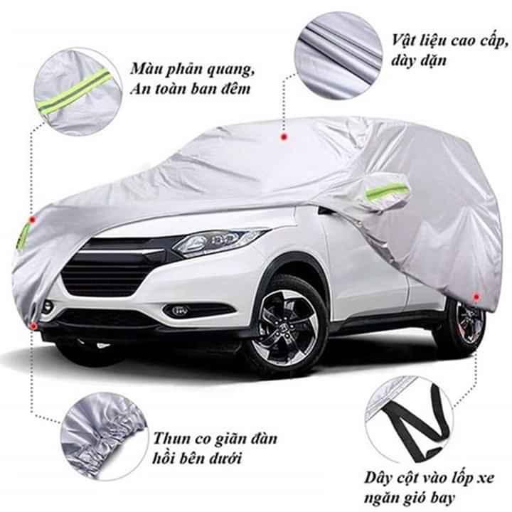 Bạt phủ xe ô tô 3 lớp tráng nhôm - bạt phủ ô tô cao cấp