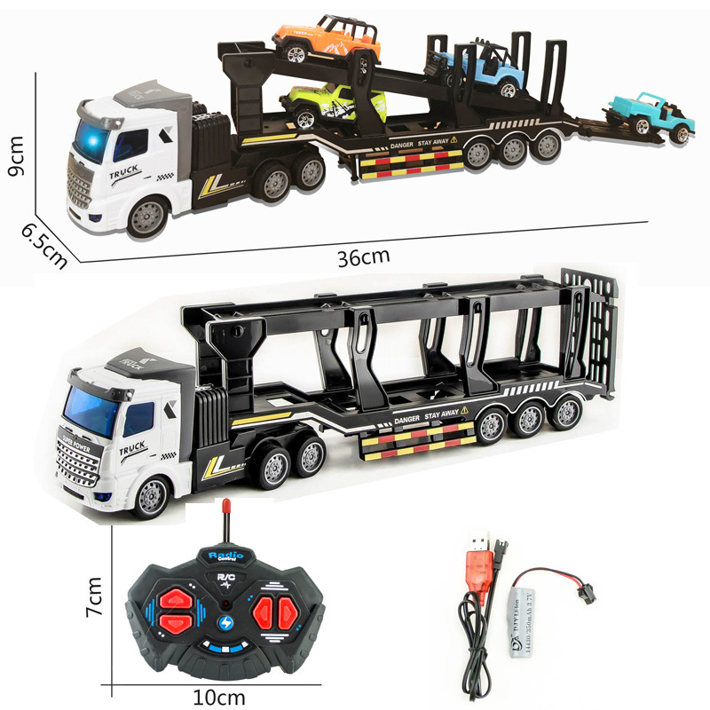 Xe tải điều khiển từ xa chuyên vận chuyển ô tô tỉ lệ 1:48 dành cho trẻ em