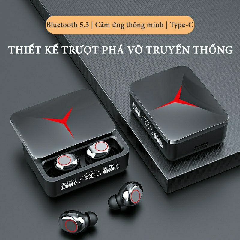 Tai nghe Bluetooth TEKKIN M90 Pro Cao Cấp - Nắp Trượt, Âm Thanh To Rõ, Pin 4h - 6H , Kiêm Sạc Dự Phòng, Độ Trễ Thấp - Hàng chính hãng / Hàng nhập khẩu