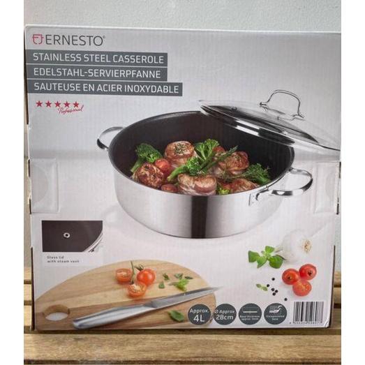 Nồi Chảo Đa Năng ERNESTO, Size 28cm, Chống Dính, Chảo Chiên Rán Tiện Dụng, Dùng Cho Mọi Loại Bếp, Nhập Đức