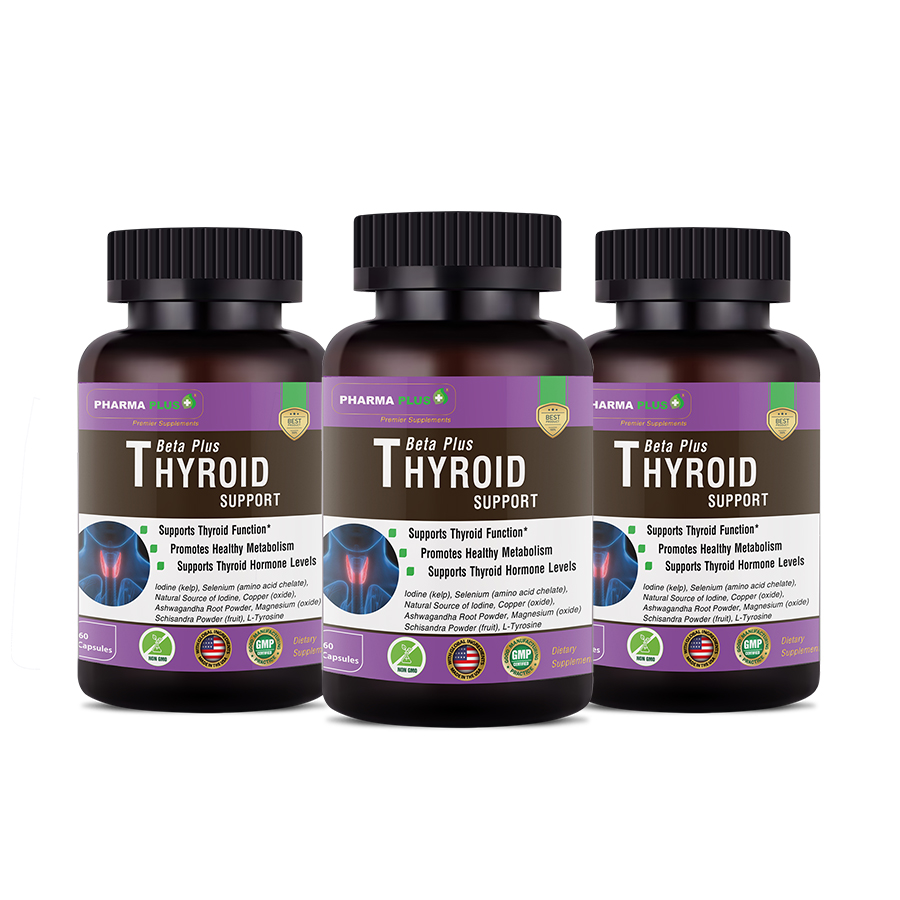 Viên Uống Hỗ Trợ Tuyến Giáp | Pharma Plus Beta Plus Thyroid Support - Lọ 60V