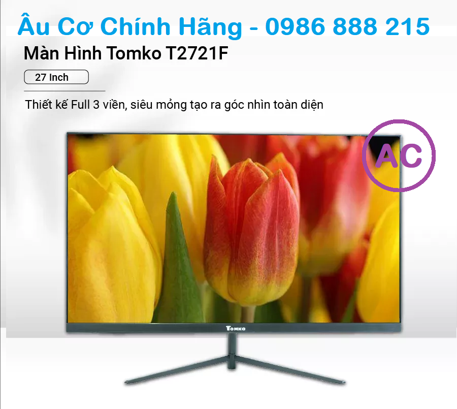 Màn hình máy tính Đồ Họa Tomko T2721F 27 inch Full 3 viền IPS 75Hz (HDMI+VGA+DC) - siêu rẻ siêu chất lượng - Hàng chính hãng