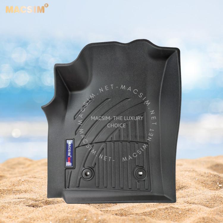 Thảm lót sàn xe ô tô Toyota Hilux 2008-2014 Nhãn hiệu Macsim chất liệu nhựa TPV cao cấp màu đen