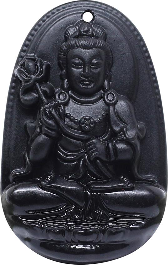 Mặt Dây Chuyền Đại Thế Chí Bồ Tát Đá Obsidian Ngọc Quý Gemstones DTCBTO