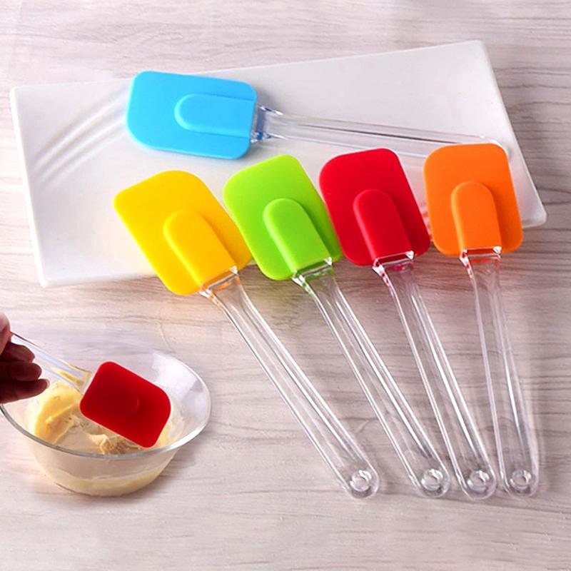Muỗng trộn bột bằng silicon dạng thẳng tiện dụng dùng để làm bánh