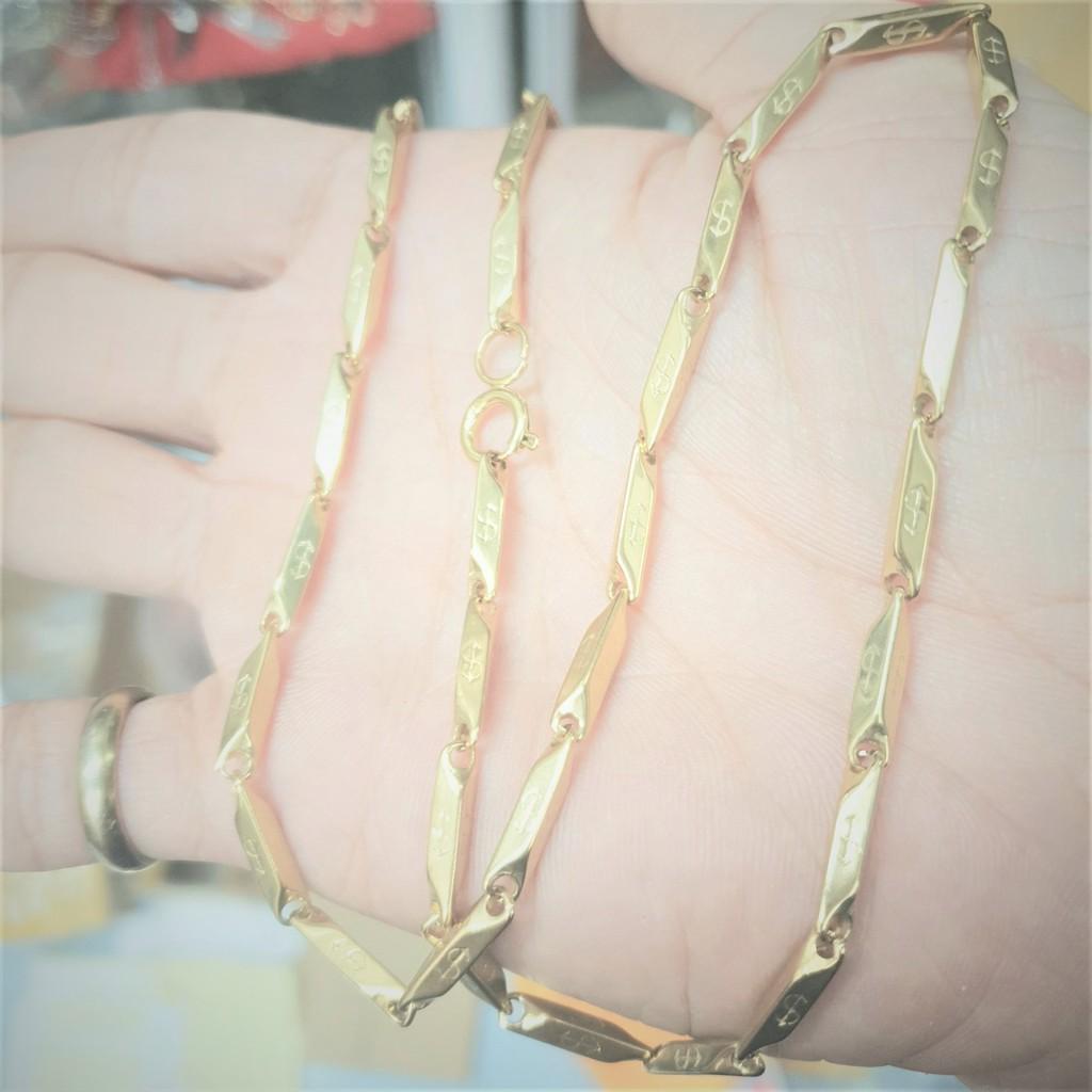 Dây Chuyền Kiểu Ống Tiễn Đồng Tiền Titanium Cao Cấp- Dùng tắm rửa thoải mái không đ