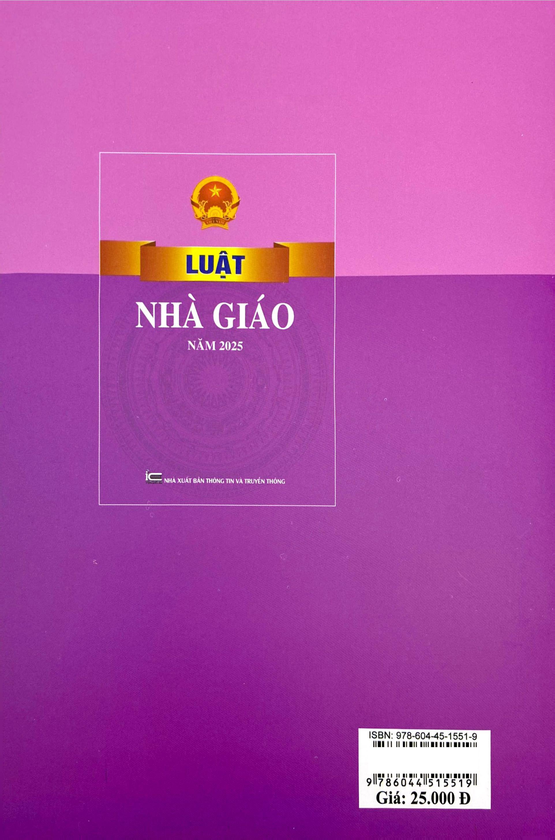 Sách - Luật Nhà Giáo Năm 2025