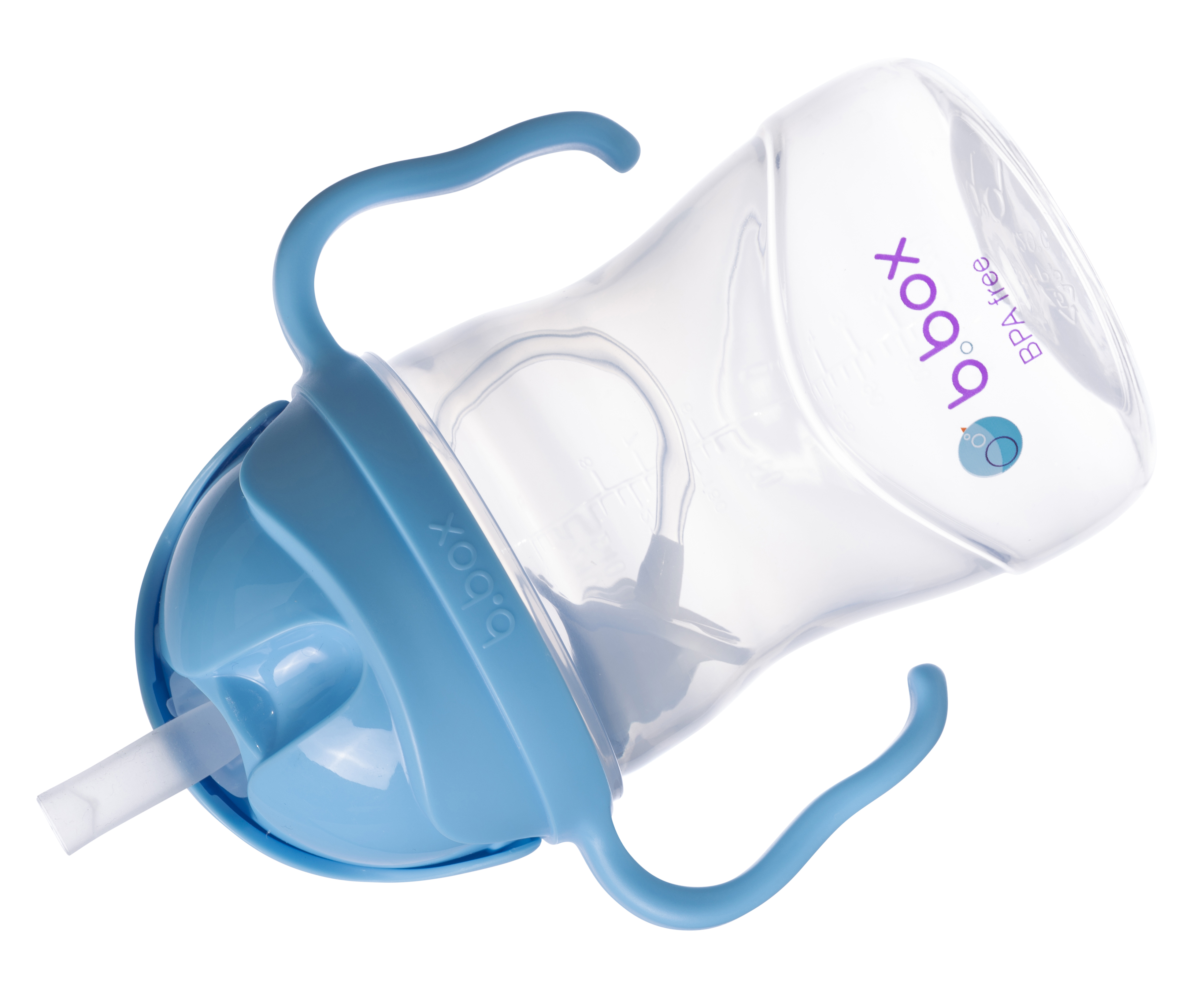 B.box Bình nước 360 độ cho bé tập uống nước 240ml - Xanh Biển