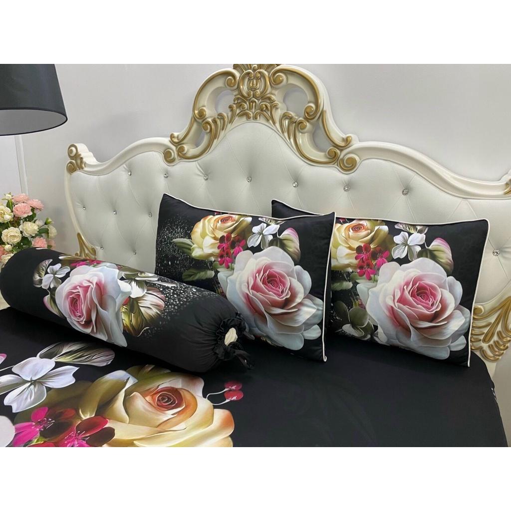 Bộ Drap+áo gối thun Ý 5D Cao Cấp , mát lạnh, thấm hút tốt.