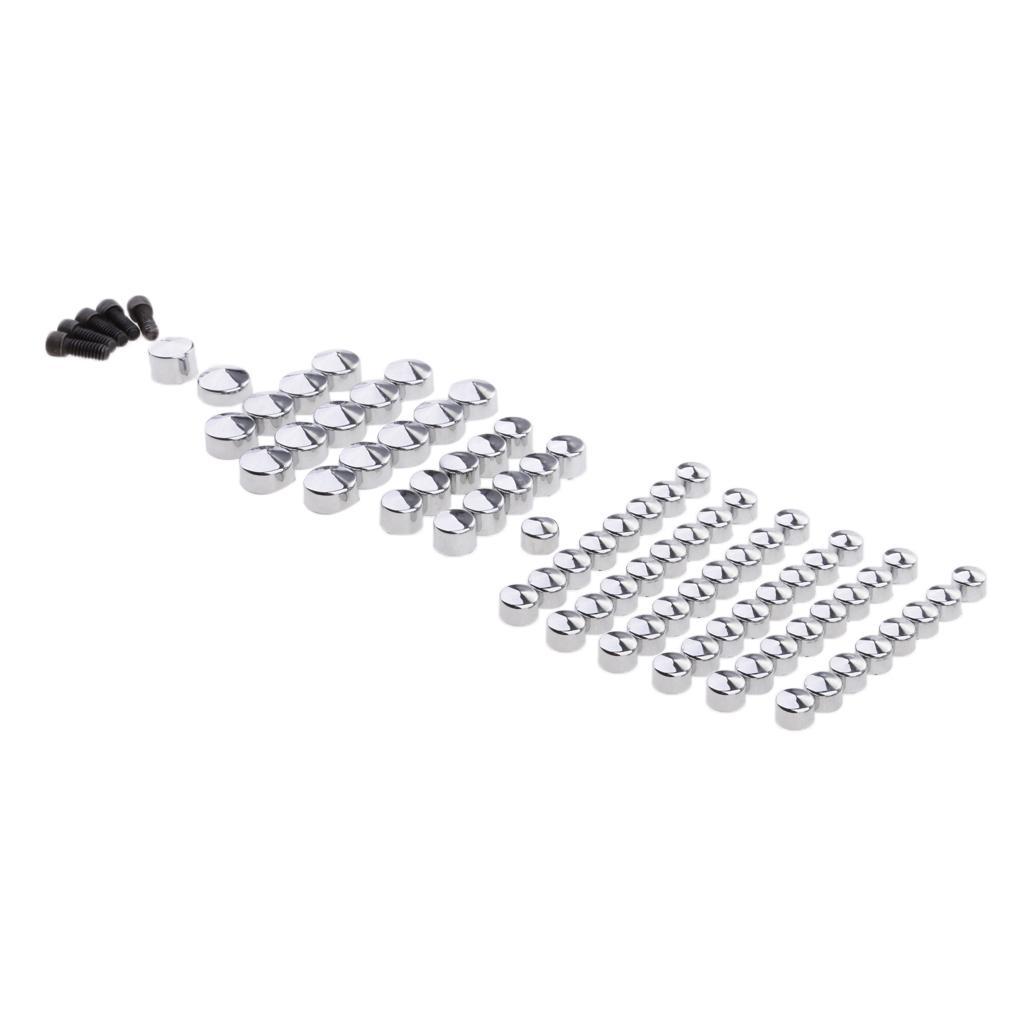 Chrome Bolts Toppers Caps Set For Harley Softail FL FLS FX FXS 2007-2013