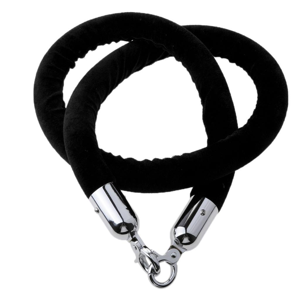 2x Divider Barrier Cord 1.5m Black Separation Cord Cord