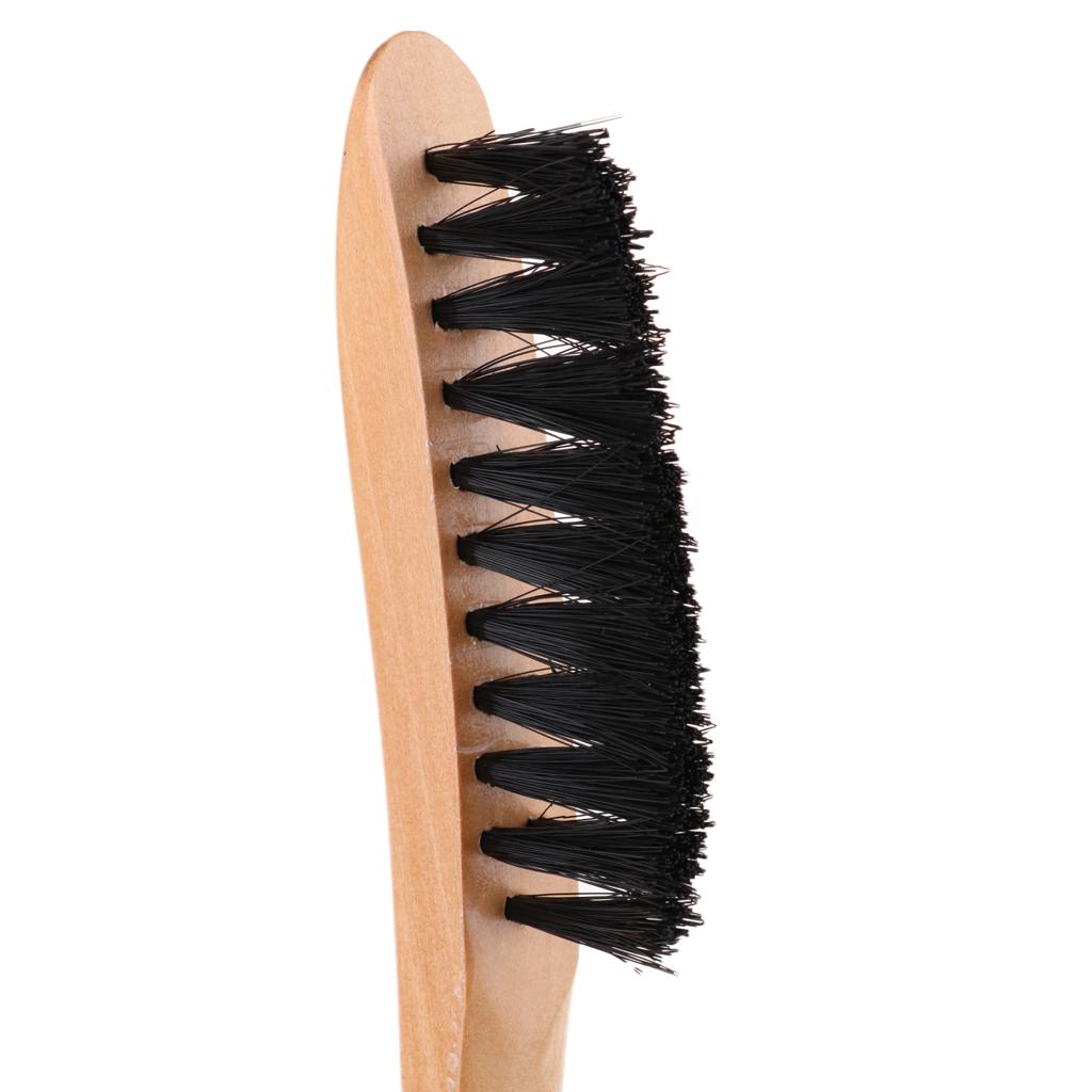 2pcs Billiards 9'' PVC Pool Table And Rail Brush Cleaner Solid Wooden Handle