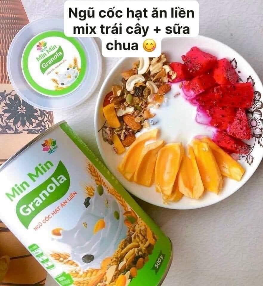 Ngũ Cốc Hạt Granola min min Ăn kiêng _giảm cân 500gr