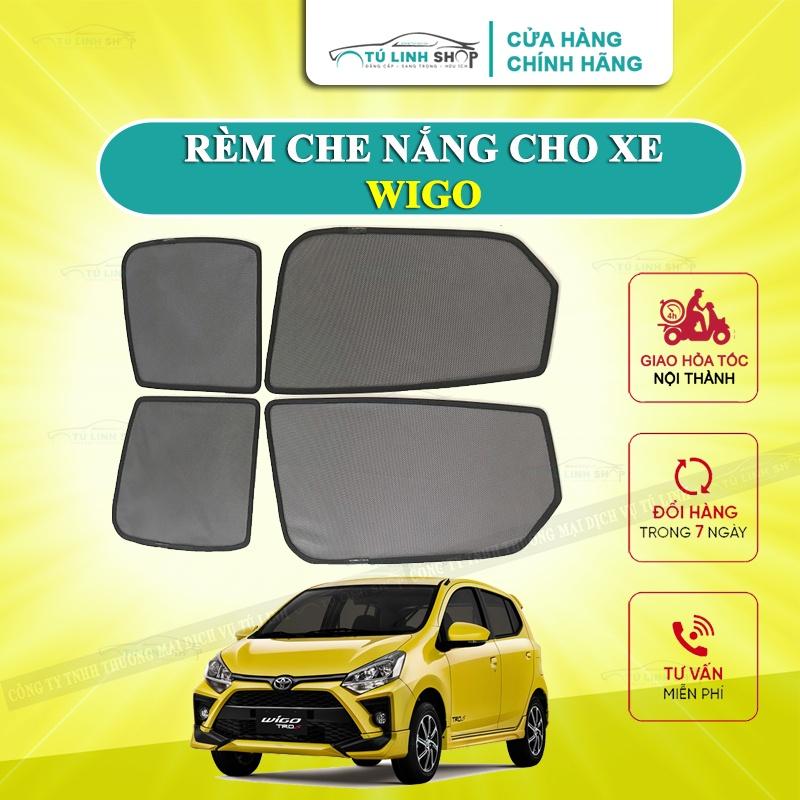 Rèm che nắng nam châm cho xe Toyota Wigo, bộ 4 tấm cho 4 cửa, hàng loại 1 cao cấp nhất, vừa khít kính