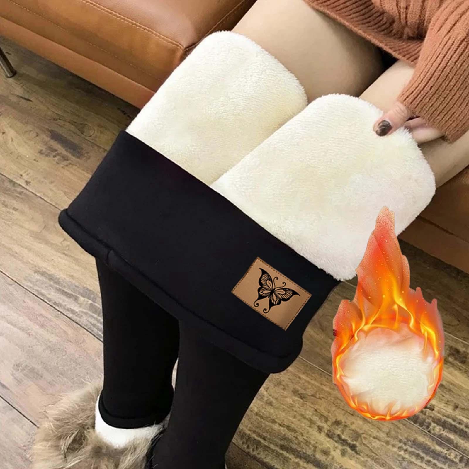Women Fleece Lined Leggings Elastic Tights Trouser Comfortable Thermal Pants