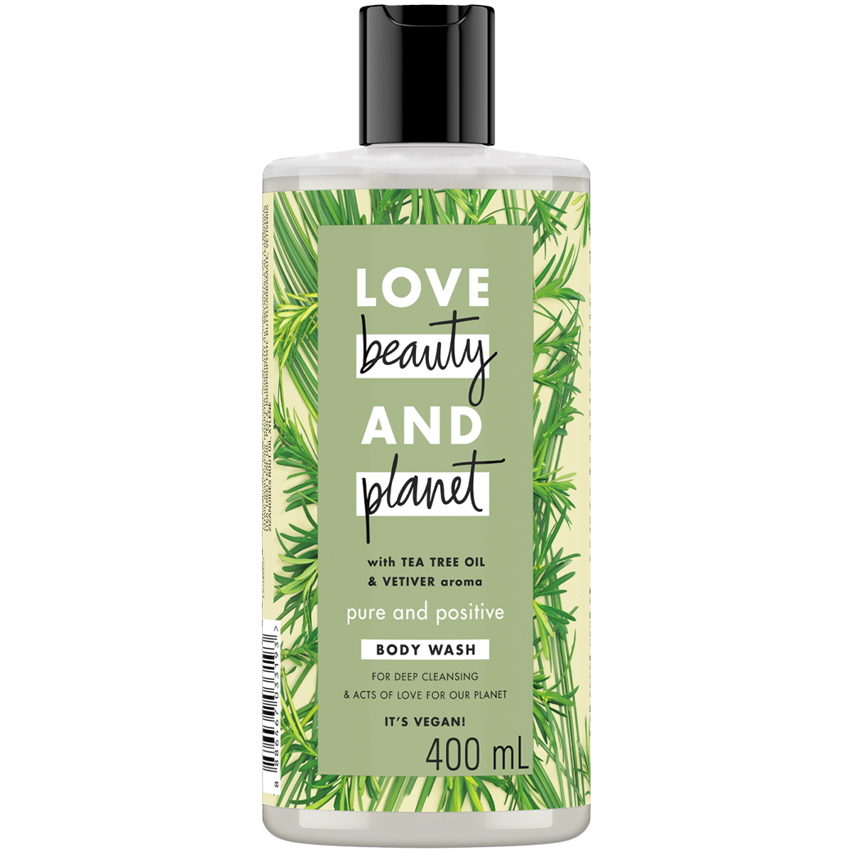 Sữa Tắm Love Beauty &amp; Planet Thải Độc Detox Lưu Hương Thanh Mát Pure And Positive Với 100% Tinh Dầu Tràm Trà Úc 400ML