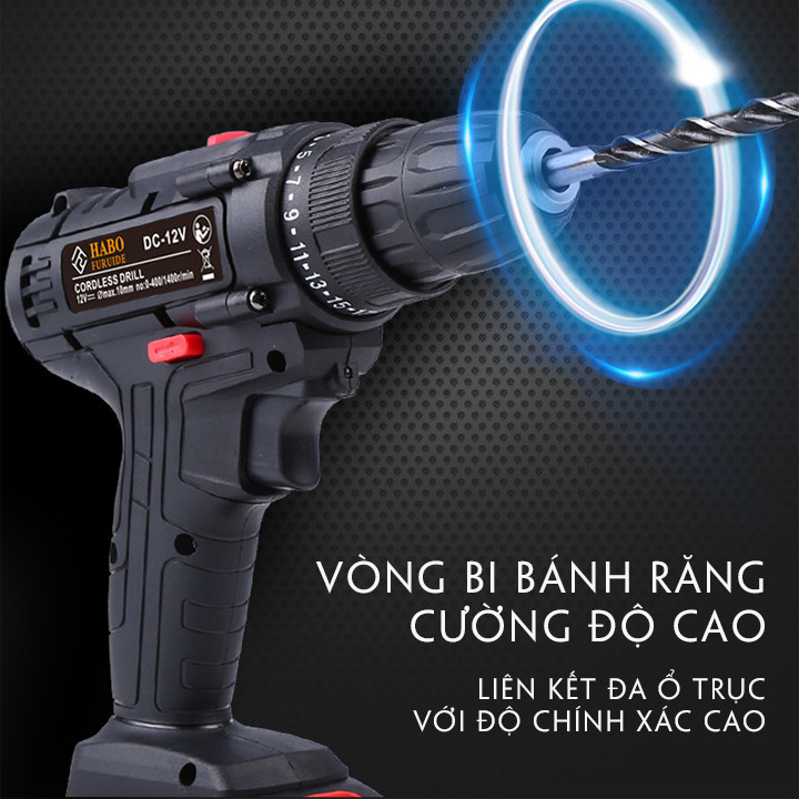 Bộ máy khoan, vặn vít không dây 36V, mẫu 2 pin