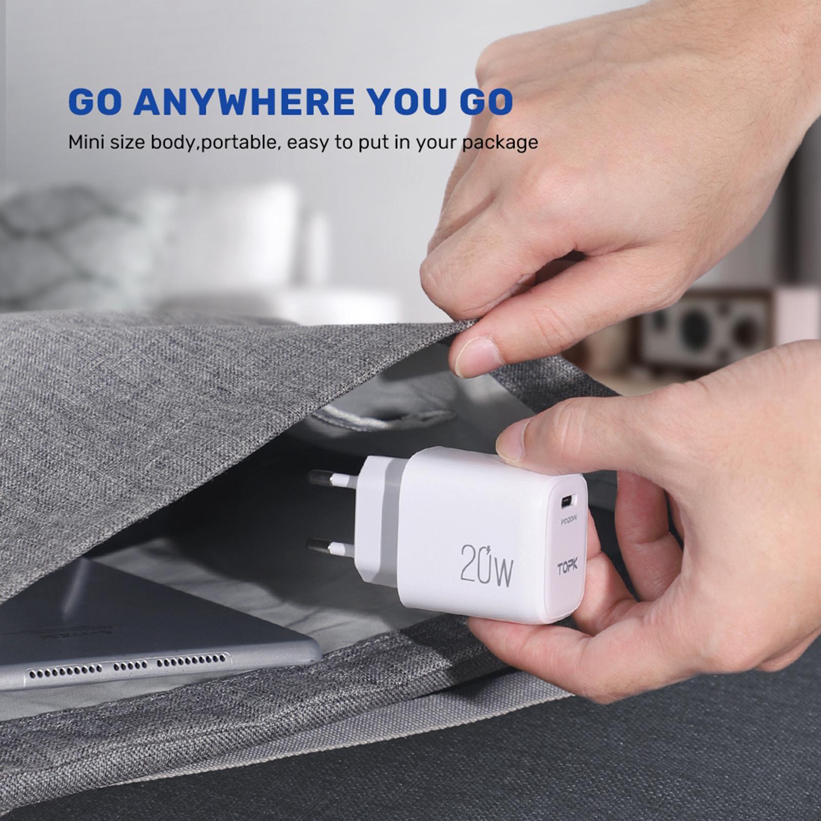 PD 20W Ports Wall Charger Block Adapter Fast Charging EU Plug