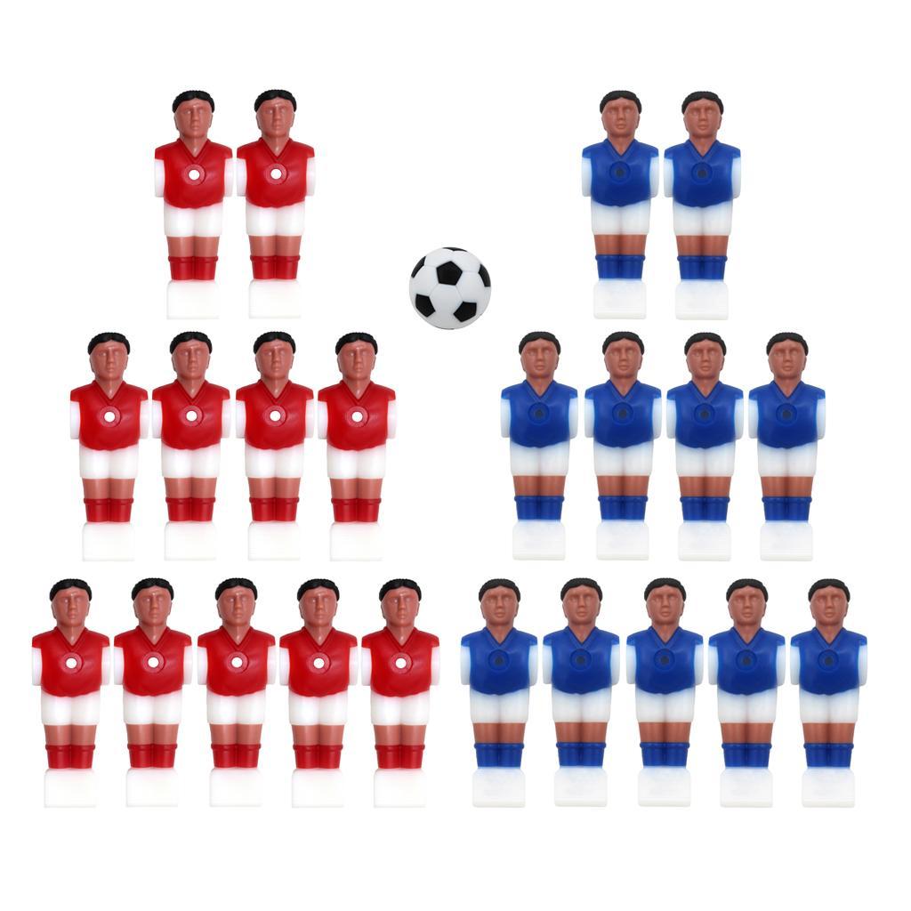 22x Foosball Men Soccer Table Football Players with Ball Game Accessories