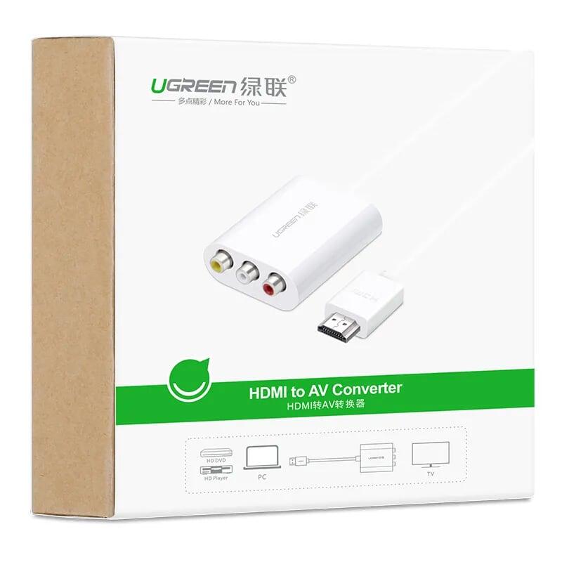 Ugreen UG3045230452TK 1M Màu Trắng Bộ chuyển đổi HDMI sang AV - HÀNG CHÍNH HÃNG