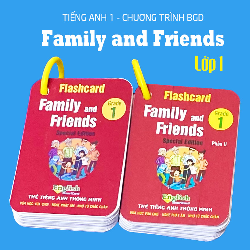 Flashcard Tiếng Anh Family and Friends lớp 1, có phát âm, hình ảnh sinh động