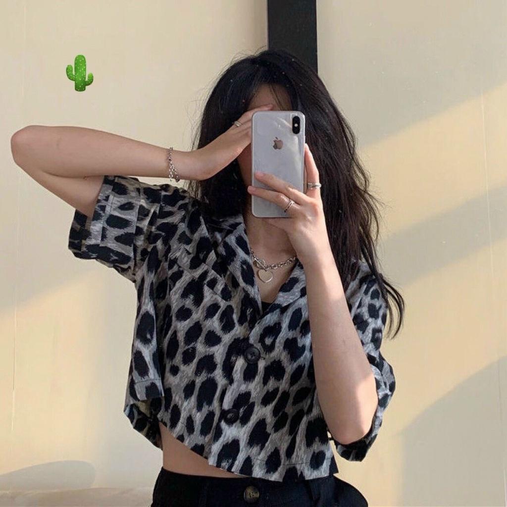 Áo Crtop - Áo Mẫu Vest Da Beo Sành Điệu PK
