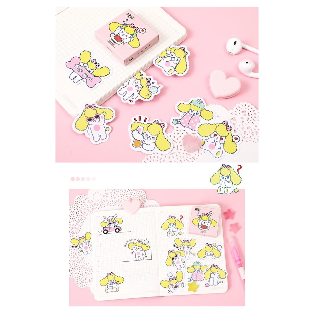 Hộp 45 miếng dán sticker Cún vàng M093