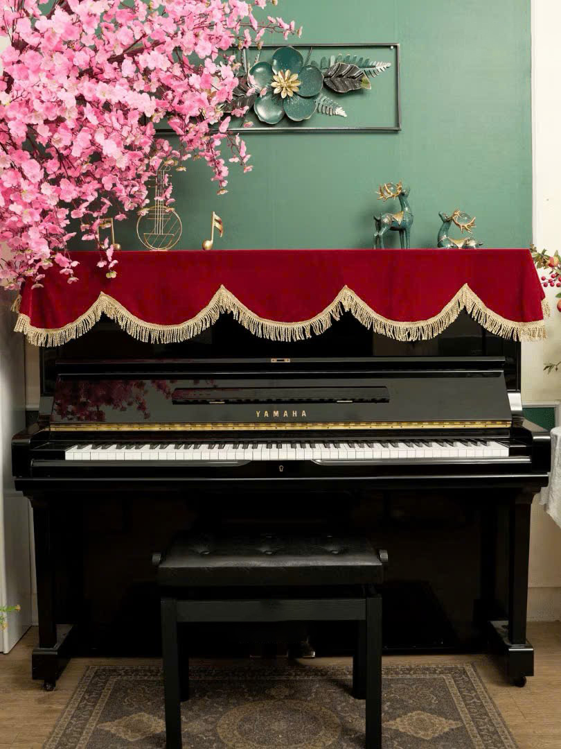 Khăn phủ đàn piano cơ đàn piano điện tử 88 phím phong cách Châu Âu cổ điển sang trọng chống bụi chống xước - Hàng chính hãng