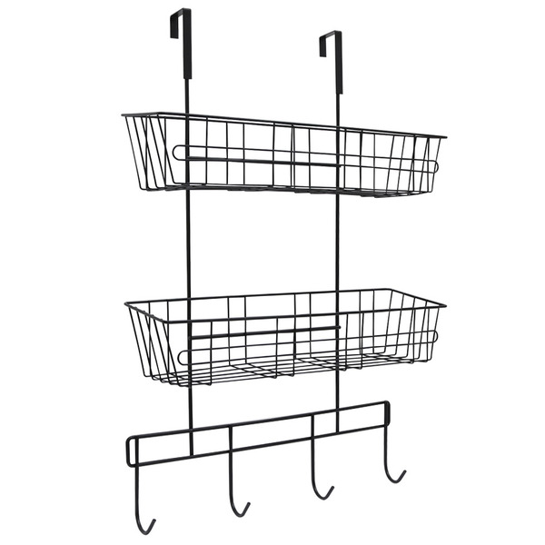 GIÁ MÓC ĐA NĂNG 2 TẦNG TREO CỬA (HOOK RACK 2-TIER BLACK)