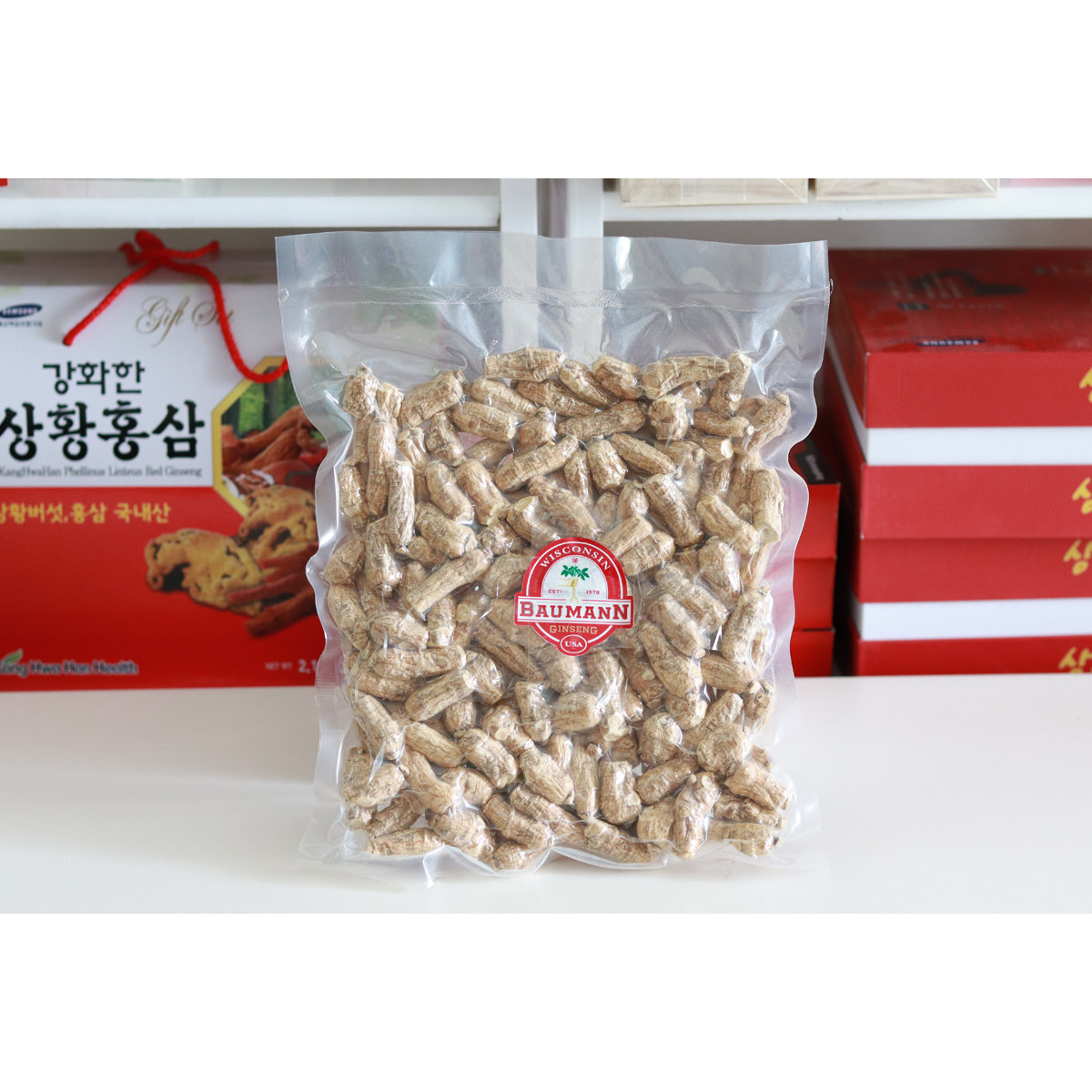 Sâm Mỹ - Sâm Hoa Kỳ Baumann Wisconsin Dạng Củ - Túi 1000 Gam 100% Wisconsin Ginseng Farm