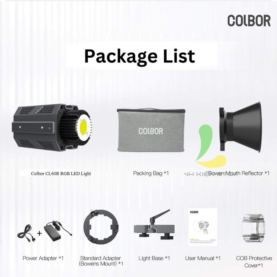 Đèn Led Video COLBOR CL60R - Đèn Studio 65W RGB siêu nhỏ gọn, nhiệt độ màu 2700K-6500K ấn tượng