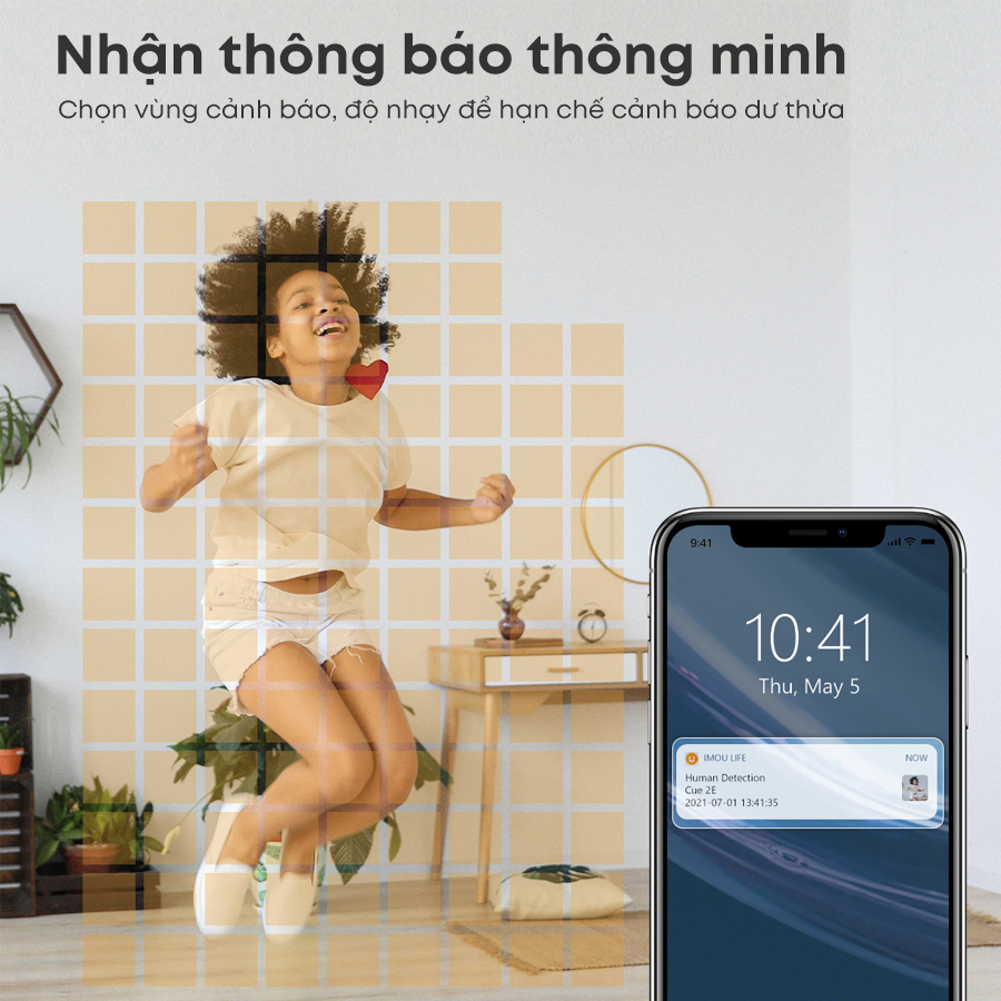 Camera Wifi Imou Cue 2E I Phát hiện con người I Đàm thoại 2 chiều | Báo động âm thanh bất thường I Hàng chính hãng
