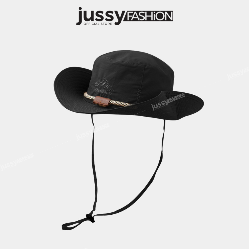 Mũ Bucket Vành Tròn Mũ Camping Vải Dù Trượt Nước JB10 Jussy Fashion Nón Vành Tròn Có Dây Quai Nón Có Lớp Lót