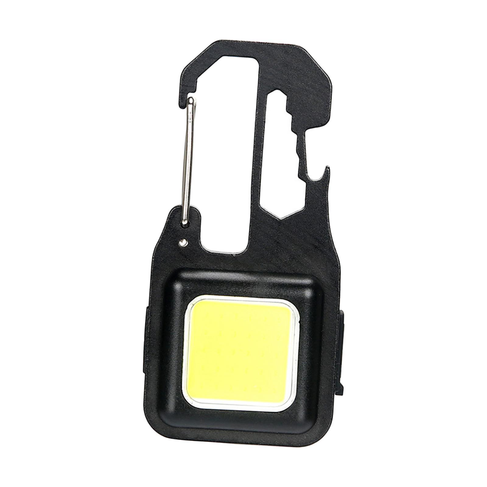 Portable COB flashlights Bottle Opener Keychain Magnet Base Camping Lamp