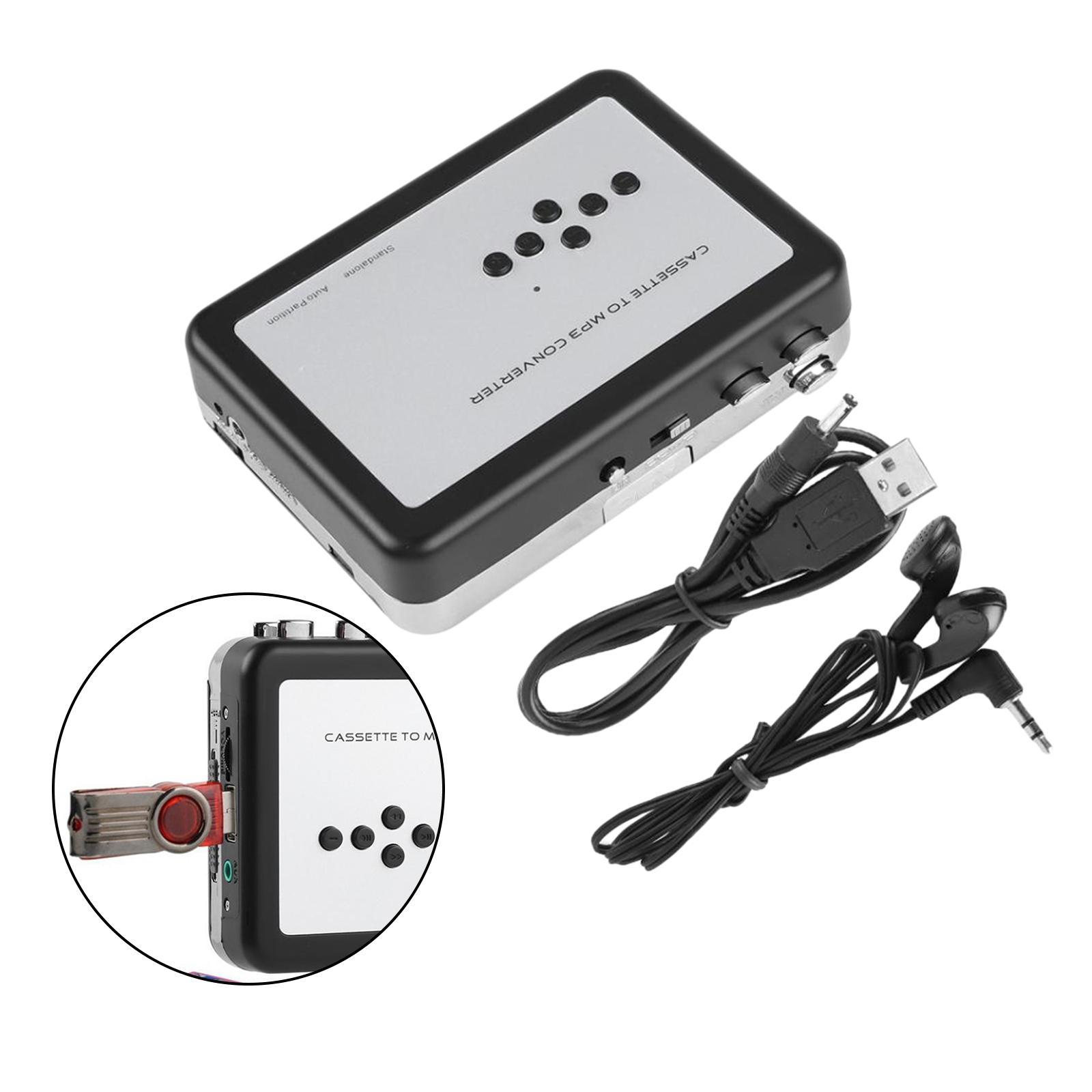 2-In-1 USB Tape Converter Music Tape Player w/USB- to U