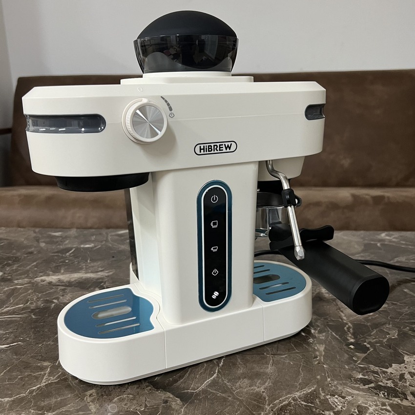 Máy Pha Cà Phê 3-trong-1 HiBREW H14 Espresso-Cappuccino-Latte Kết Hợp Máy Xay Cafe 15 Chế Độ, 1270W - Hàng Nhập Khẩu, Bảo Hành 12 Tháng