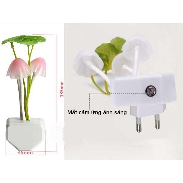 Đèn ngủ cây nấm mini dễ thương có cảm ứng thông minh tự tắt mở - Dbavio