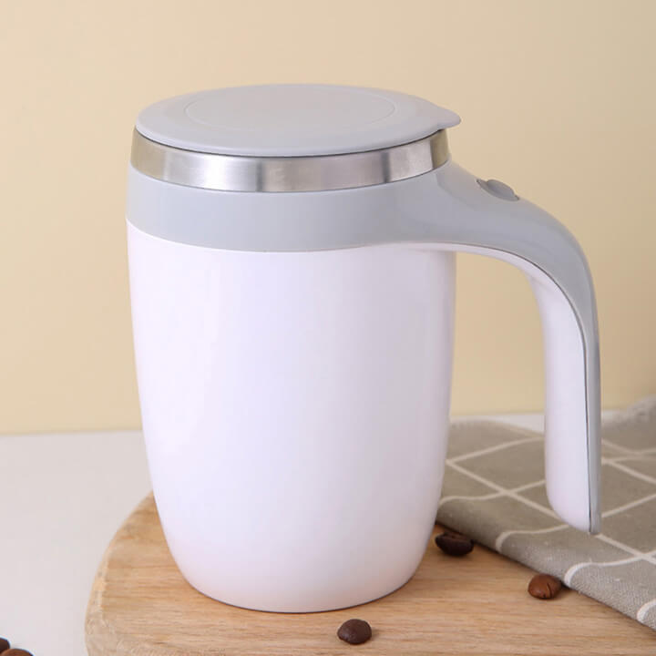 Cốc giữ nhiệt pha cà phê tự khuấy lõi Inox 304 dung tích 380ml, Ly tự khuấy nam châm pha đồ uống, trà Coffee thông minh-XY221
