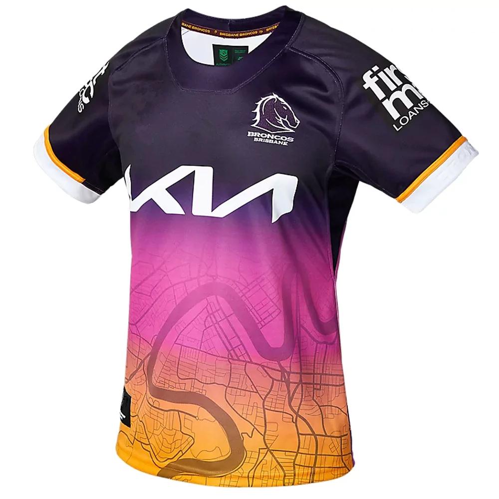 Áo bóng bầu dục bản địa Brisbane Broncos 2023 sân nhà Áo sơ mi bóng bầu dục Retro Úc Broncos Câu cá phù hợp với vest Áo thành phố Color: 2022 indigenous Size: S