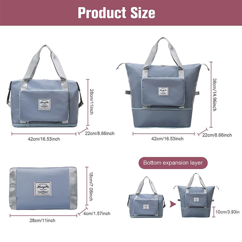 Dung Tích Lớn Có Thể Gấp Gọn Du Lịch Gấp Gọn Du Lịch Siêu Nhẹ Chống Nước Hành Lý Duffel Túi Tote Tập Yoga Thể Thao Đeo Chéo Nữ