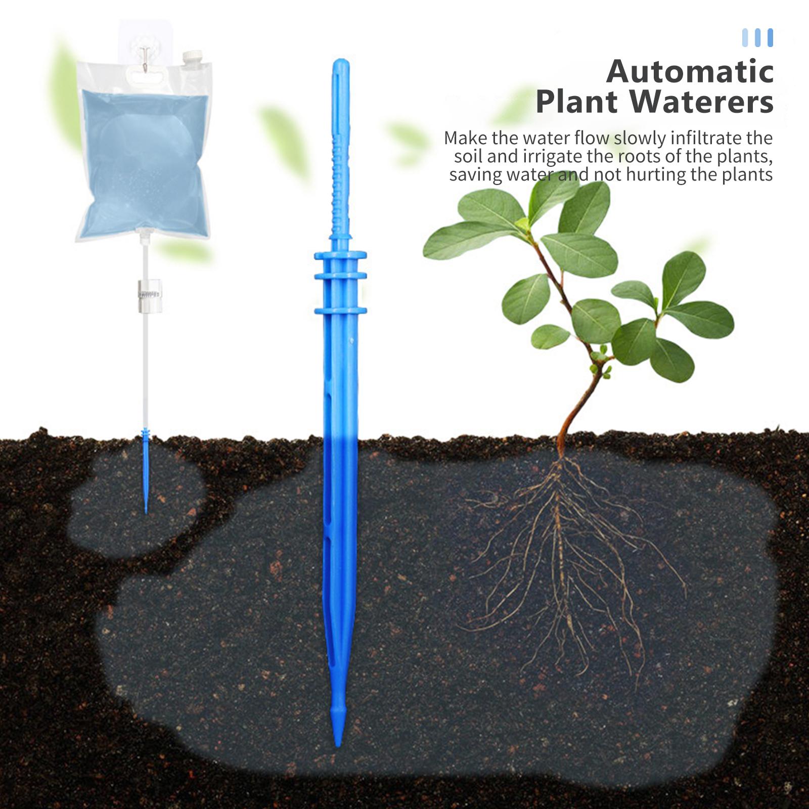 Automatic Plant Waterer Potted Flower Self Watering Devices Double Slow Release Irrigation Stake Drip Irrigation Kit
